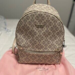 Kate Spade Leather Medium Beige-Tan Backpack